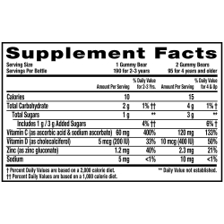 Kẹo dẻo gấu L'il Critters Immune Vitamin C Plus Zinc & Vitamin D, Chai 190 viên